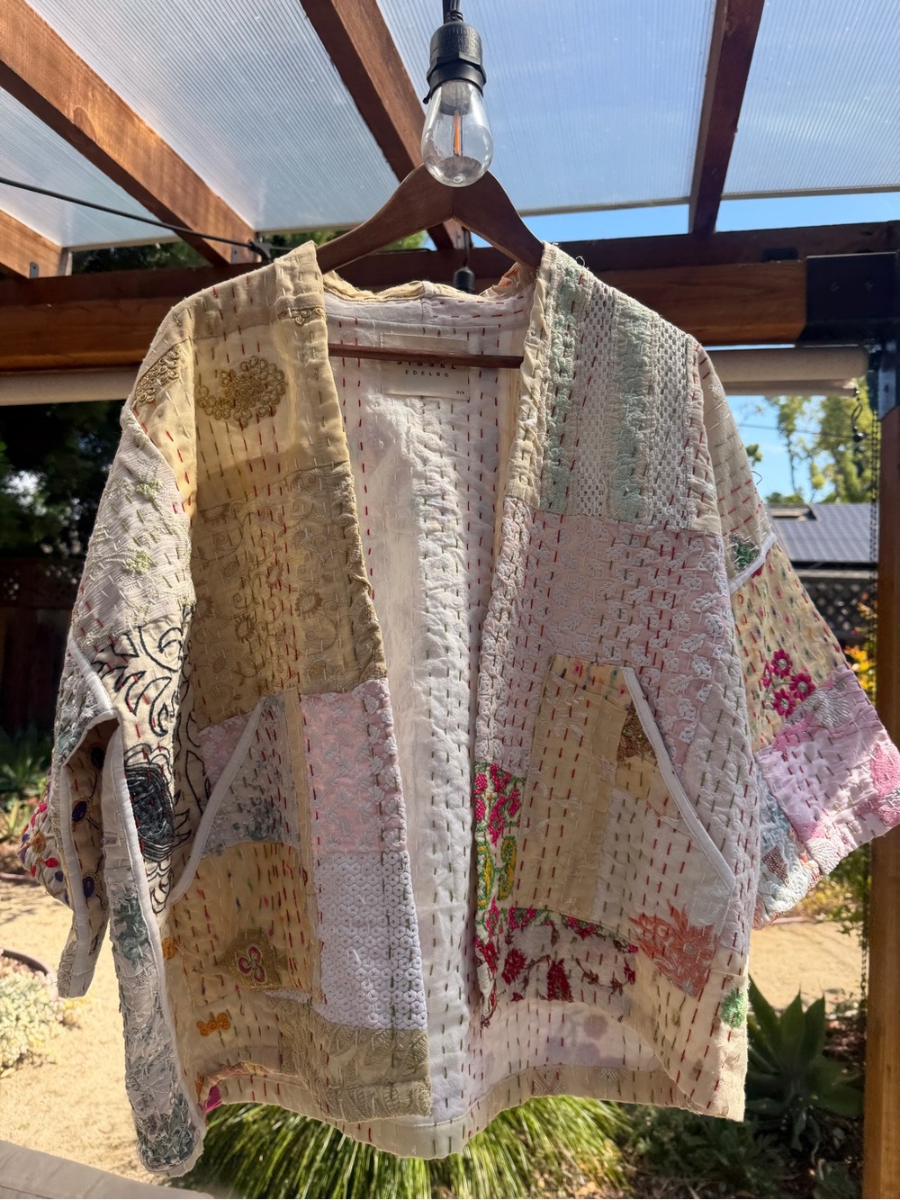 Sissel Edelbo Embroidered Kimono Sashiko Patchwork Jacket Tallulah O/S
